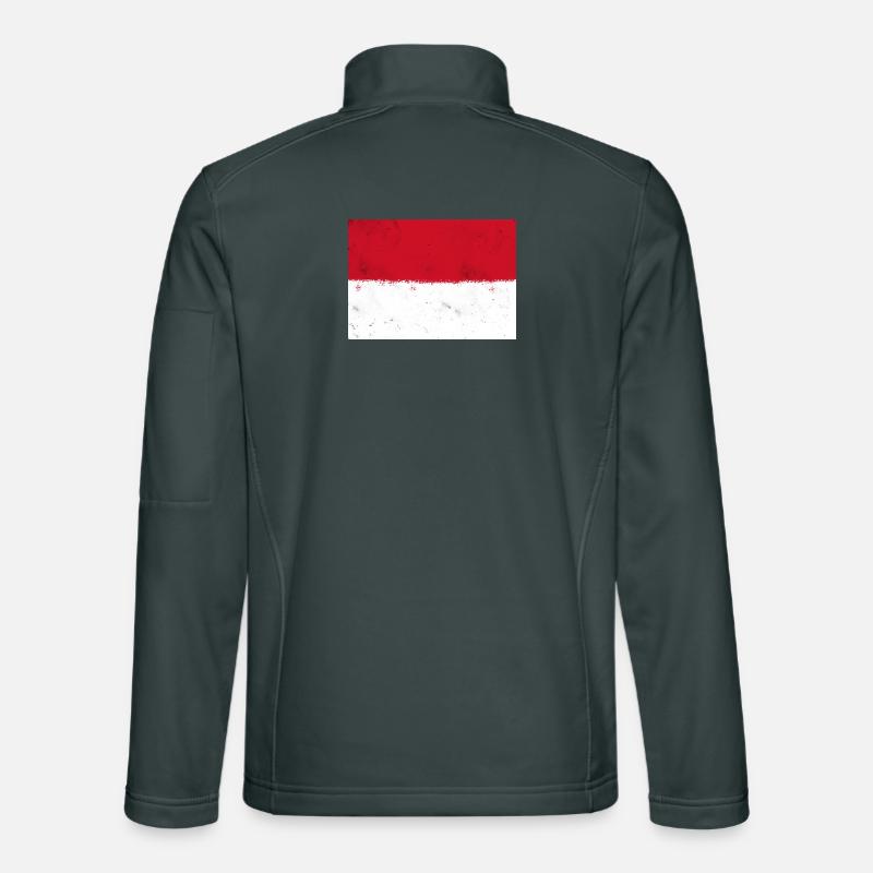 Drapeau de Monaco Veste en tissu softshell Unisexe