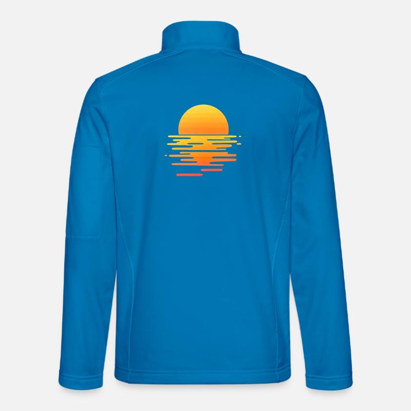 Coucher de soleil rétro Veste en tissu softshell Unisexe