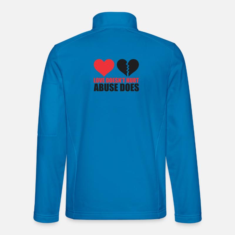 Gebrochenes Herz mit kraftvoller Botschaft - Unisex Softshelljacke - Lichtblau