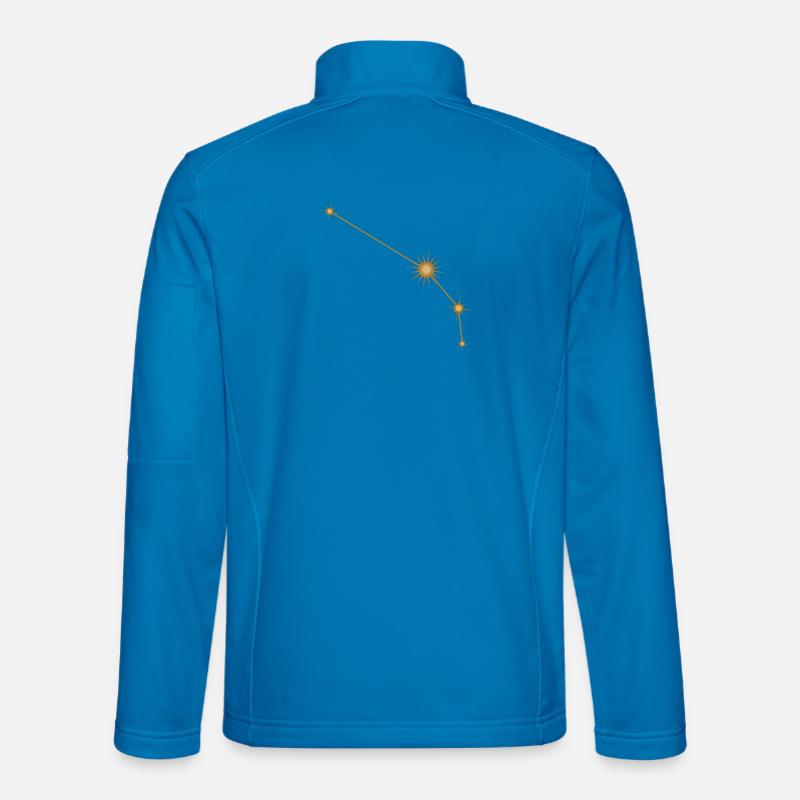 Stern Konstellation Widder Sternzeichen Sternzeichen Golden - Unisex Softshelljacke - Lichtblau