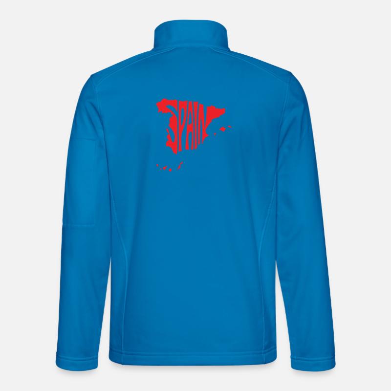 Spain Map Artistic Typography Design Unisex Softshell Jacket
