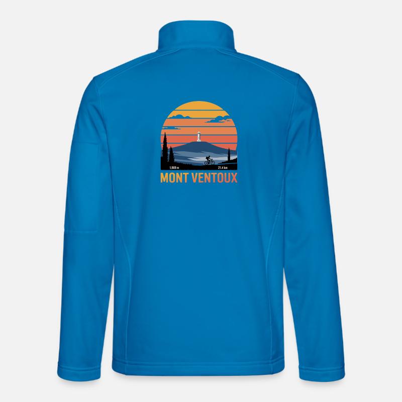 Mont Ventoux Iconic Cycling Print - Unisex Softshell Jacket - light blue