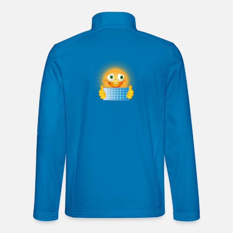Bright sun with solar panel - Unisex Softshell Jacket - light blue