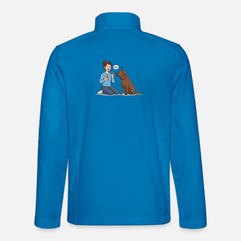Sign language for dogs – Hello ! - Unisex Softshell Jacket - light blue