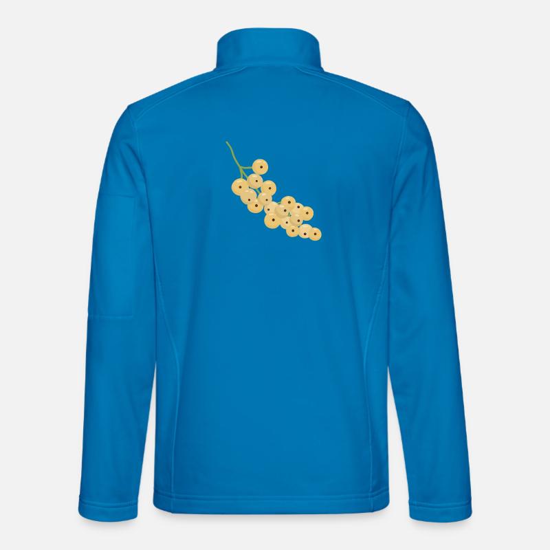 White Currant Bunch Illustration - Unisex Softshell Jacket - light blue