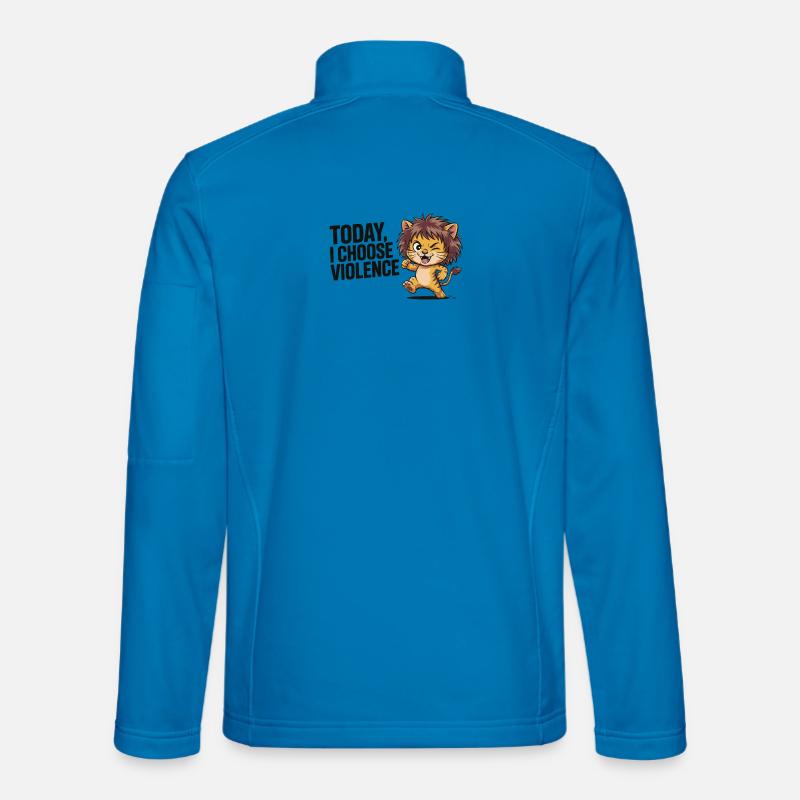 Kätzchen mit Wildheitsmotto - Unisex Softshelljacke - Lichtblau