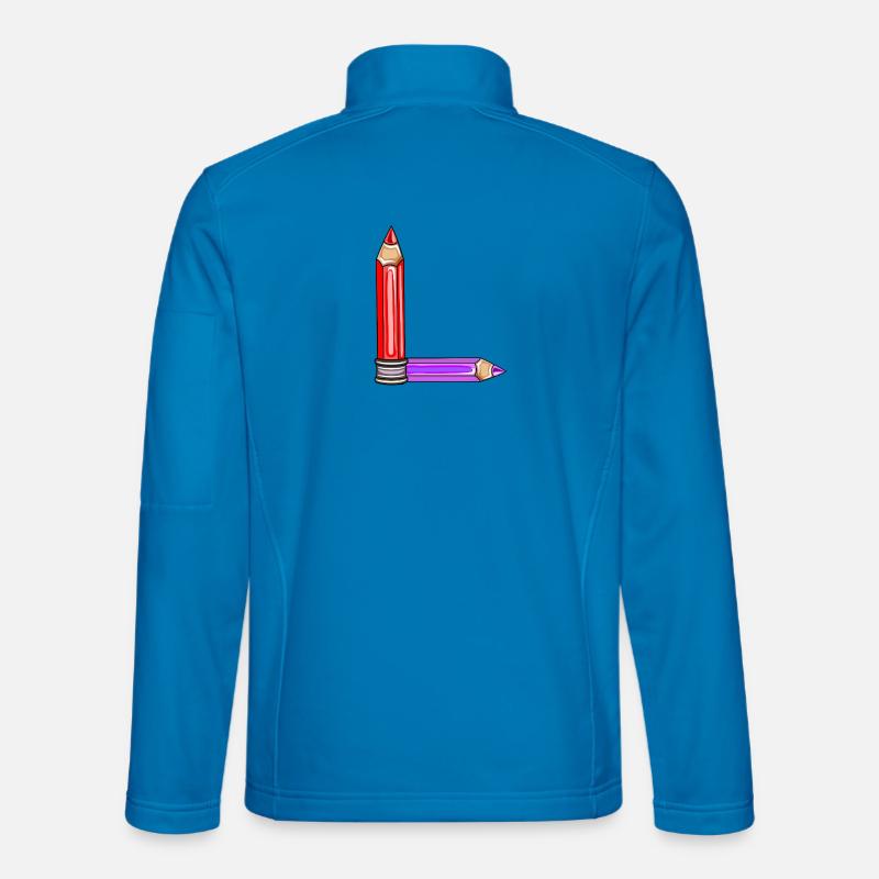 BUCHSTABE L NAME - Unisex Softshelljacke - Lichtblau