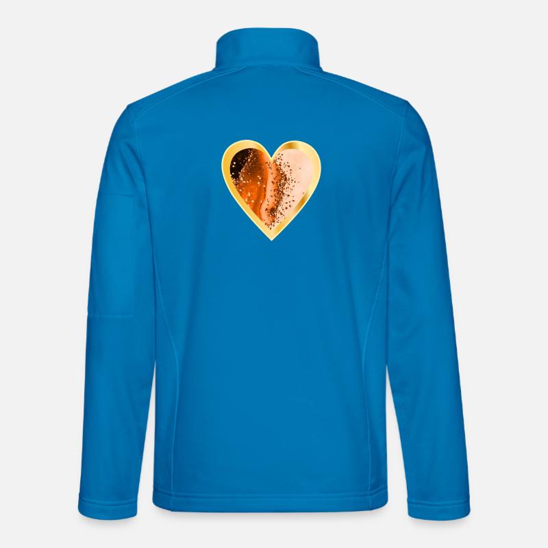 HERZ LIEBE ORANGE - Unisex Softshelljacke - Lichtblau
