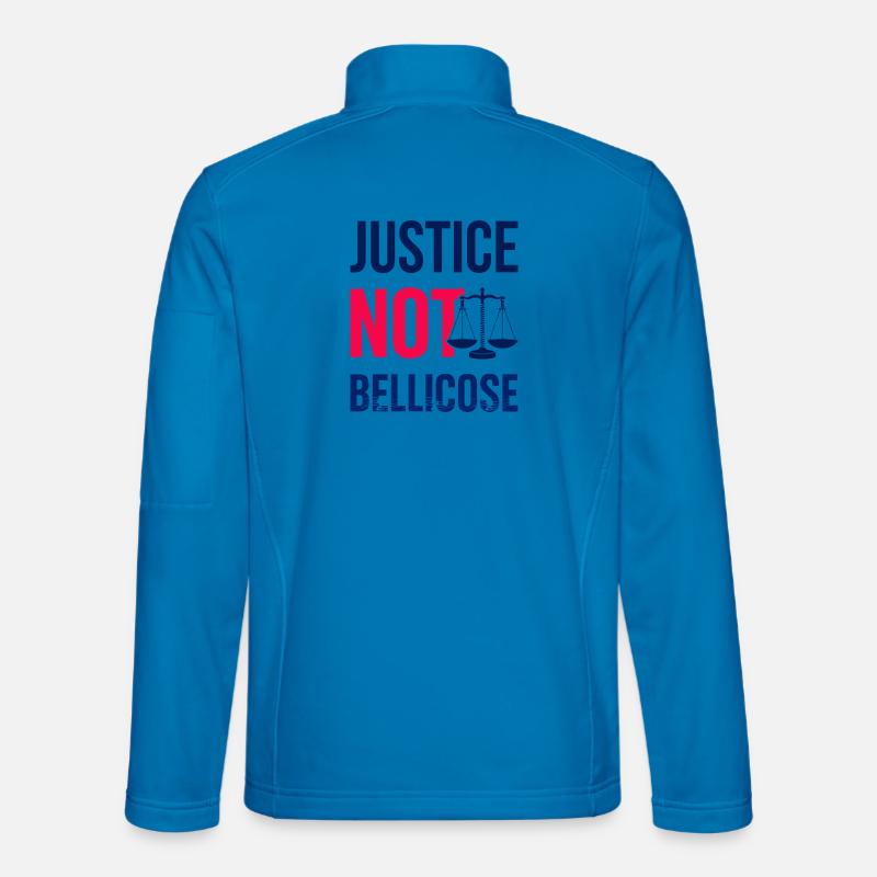 JUSTICE_NOT_BELLICOSE - Unisex Softshell Jacket - light blue