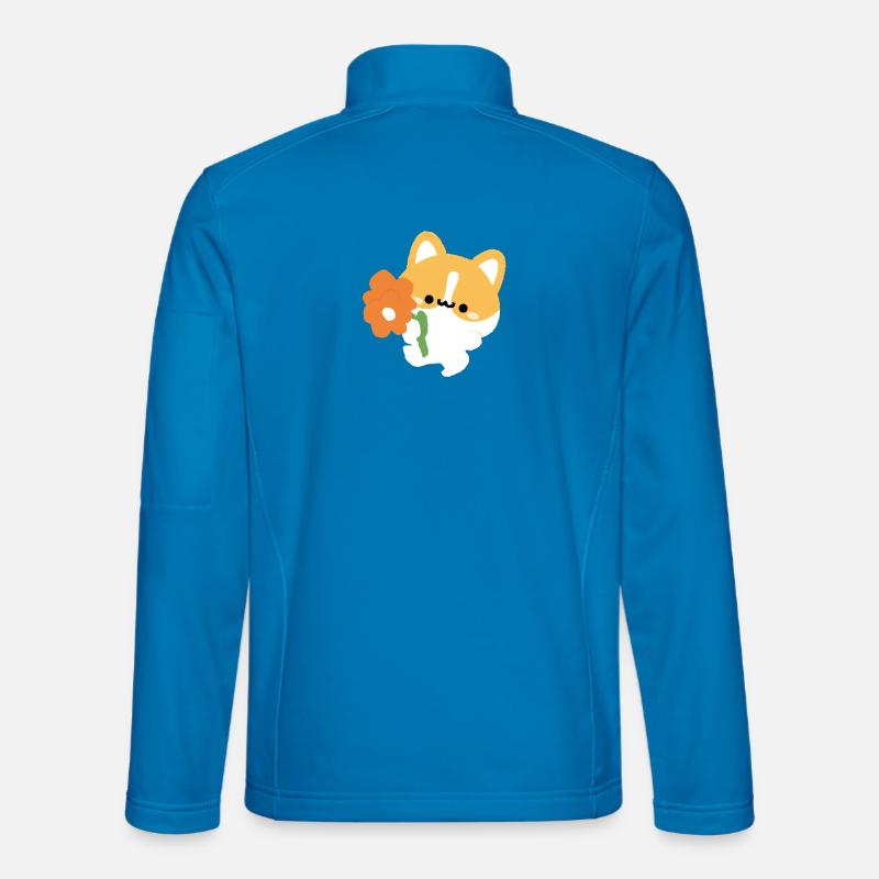 Romantischer Corgi Unisex Softshelljacke