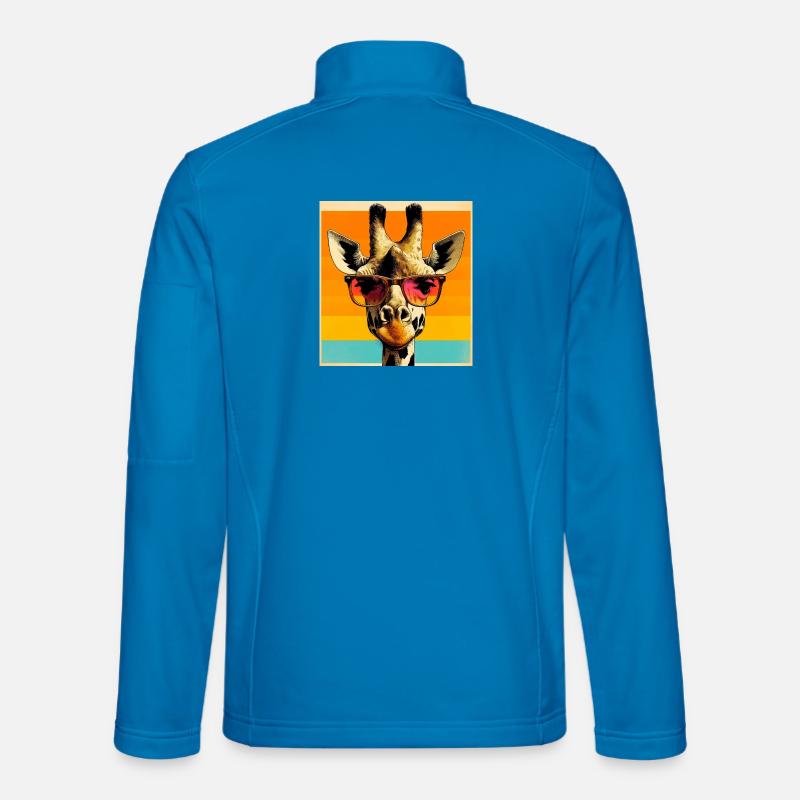 Giraffe - Unisex Softshelljacke - Lichtblau