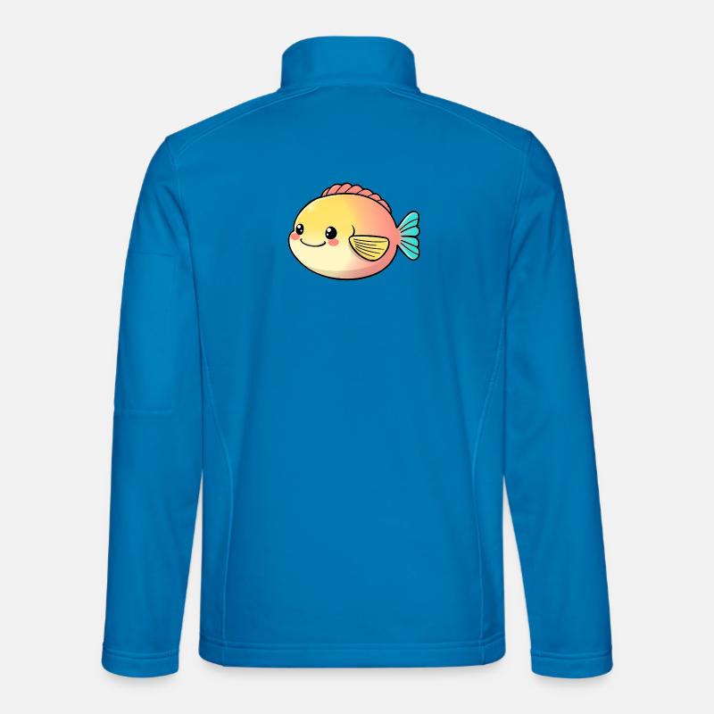 Fisch - Unisex Softshelljacke - Lichtblau