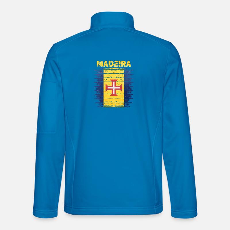 Makeda flag design with island pattern - Unisex Softshell Jacket - light blue