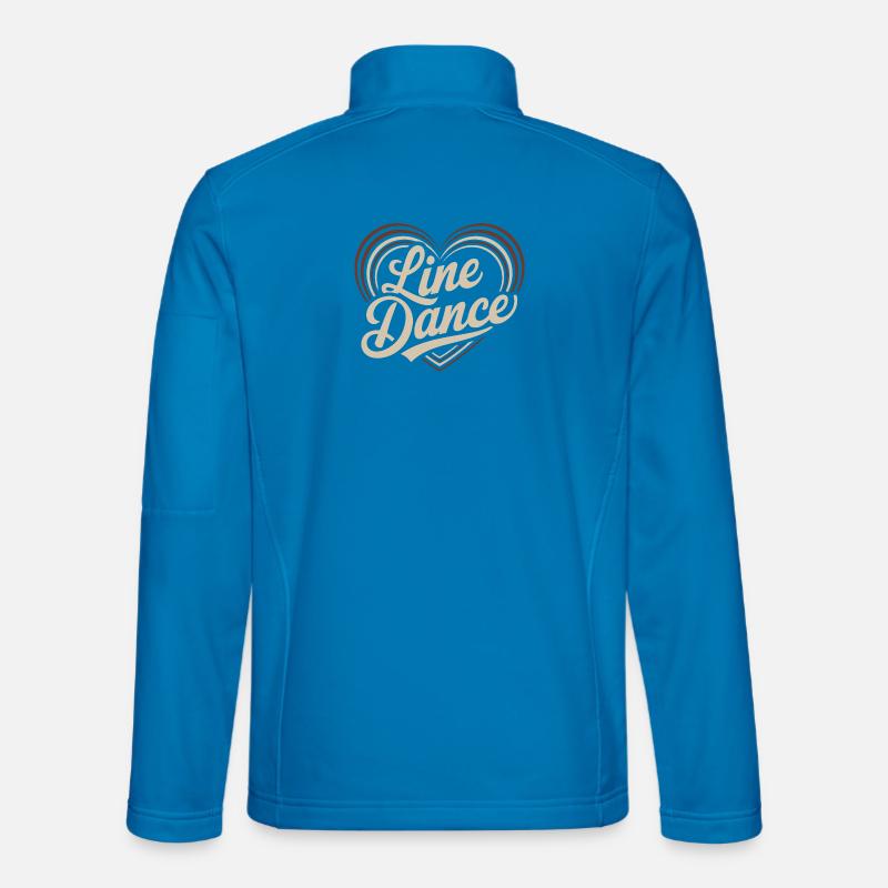Herzförmiger Schriftzug Line Dance - Unisex Softshelljacke - Lichtblau