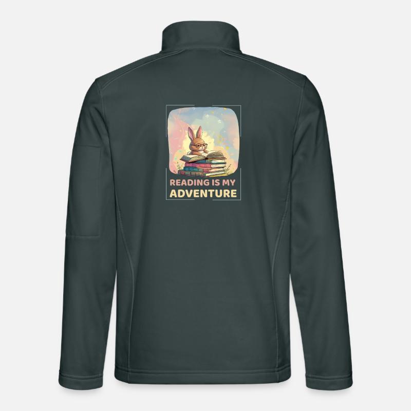 Rabbit reading with adventure style Unisex Softshell Jacket