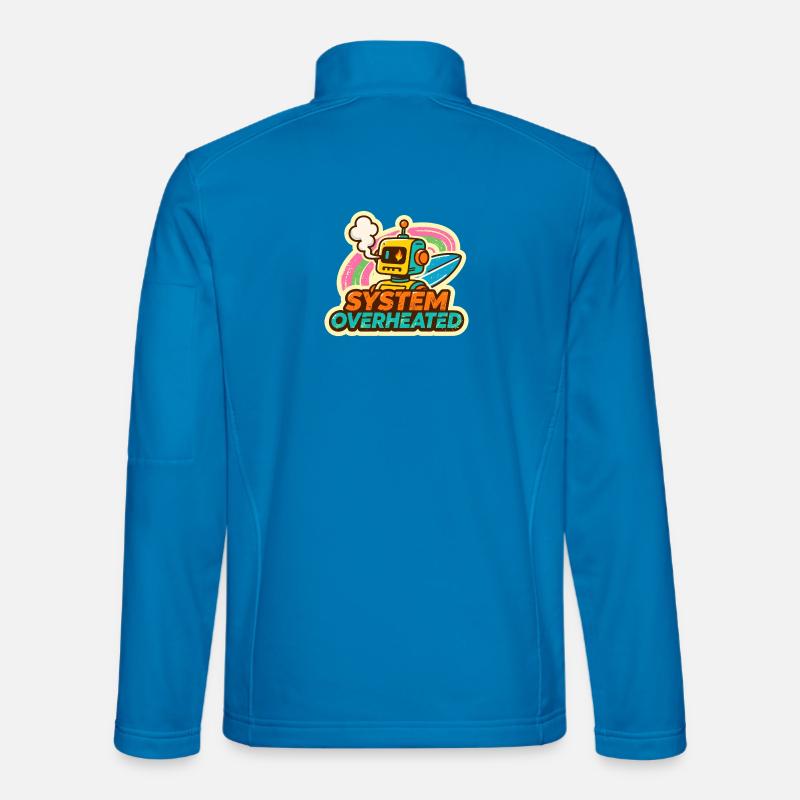 Retro Robot Surf Art Design - Unisex Softshell Jacket - light blue