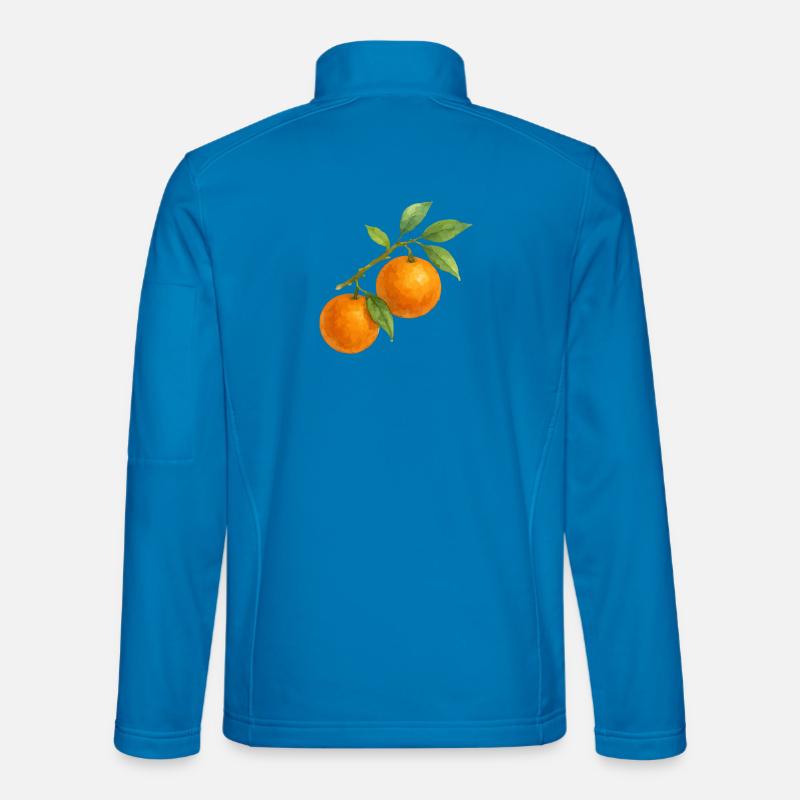 Orange branch with ripe fruit - Unisex Softshell Jacket - light blue