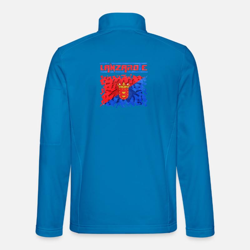 Lanzarote Inselthaulschrift mit Wappen - Unisex Softshelljacke - Lichtblau