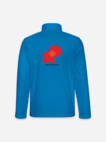 Map of the Midi-Pyrénées - Unisex Softshell Jacket - light blue