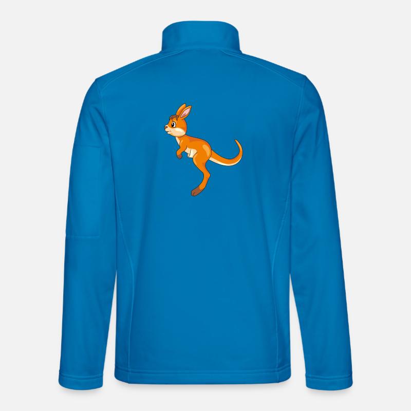 Hüpfendes süßes Känguru - Unisex Softshelljacke - Lichtblau