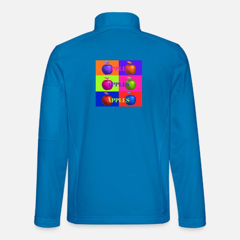 Pop Art Apple Collage Design - Unisex Softshell Jacket - light blue