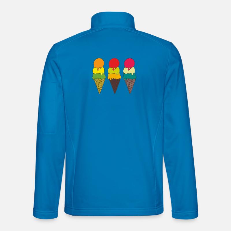Bunte Eistüten Illustration - Unisex Softshelljacke - Lichtblau