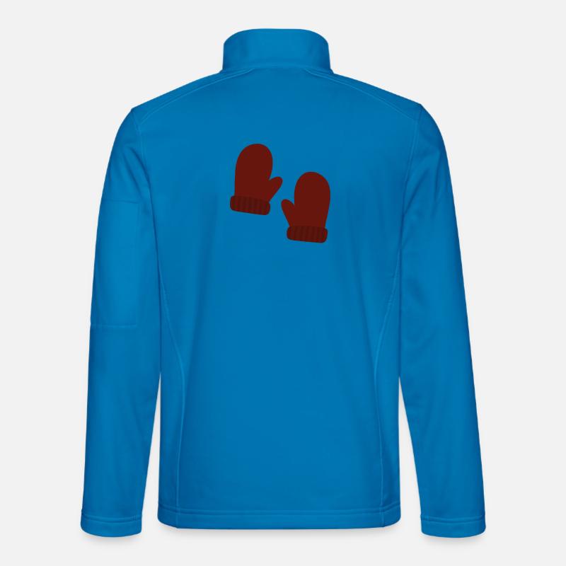 Illustration de mitaines d’hiver confortables - Veste en tissu softshell Unisexe - bleu clair