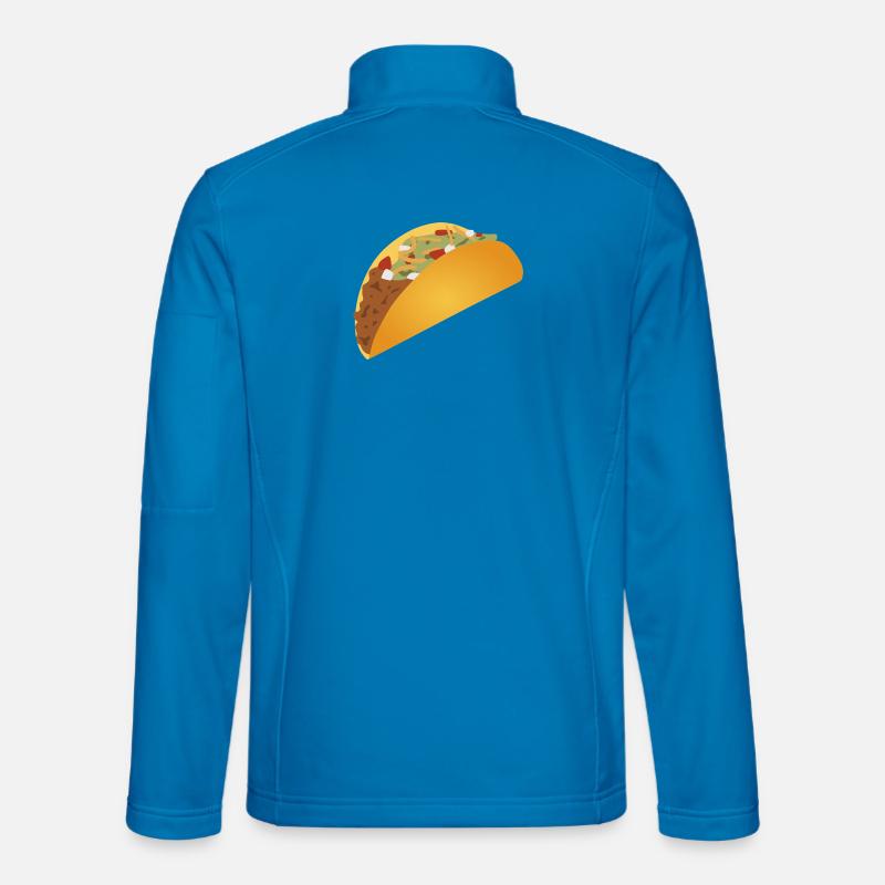 Vibrant Taco Pattern Print - Unisex Softshell Jacket - light blue