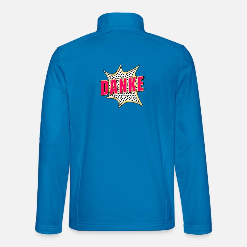 DANKESCHÖN DANKE POP-ART - Unisex Softshelljacke - Lichtblau