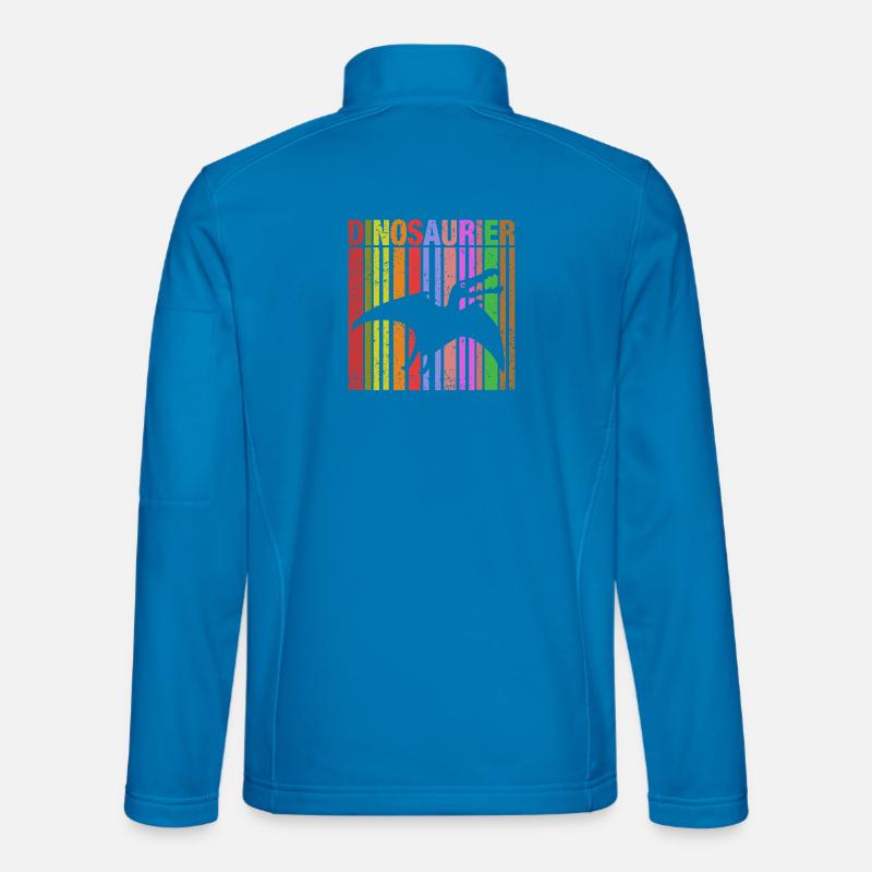 Bunter Dinosaurier Schriftzug - Unisex Softshelljacke - Lichtblau