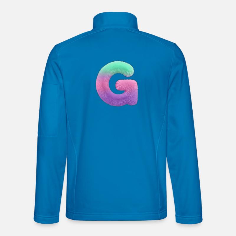 Letter G in pop art gradient - Unisex Softshell Jacket - light blue