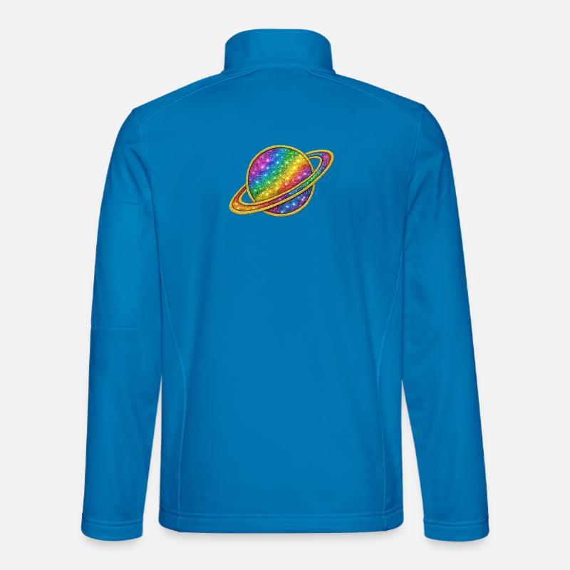Glitzerndes Regenbogen-Galaxie-Design - Unisex Softshelljacke - Lichtblau