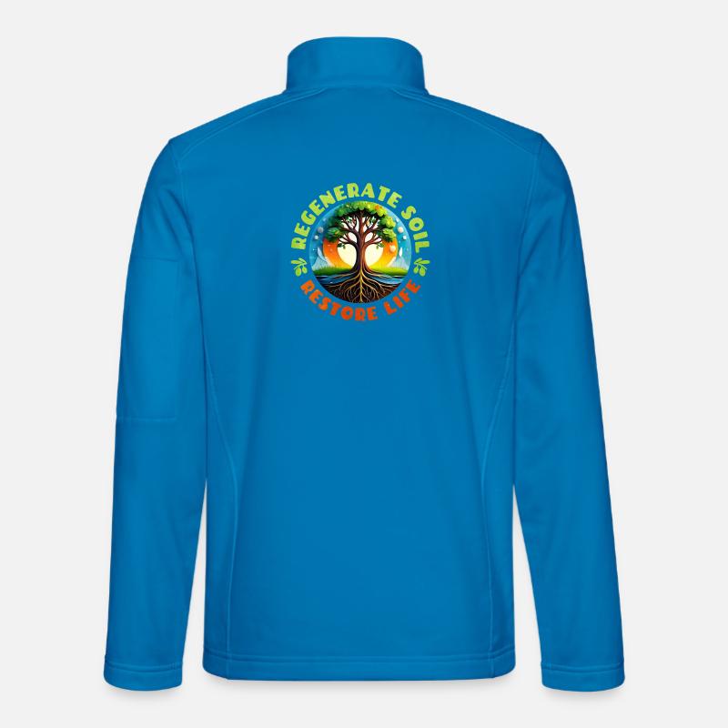 Lively tree representation for nature - Unisex Softshell Jacket - light blue