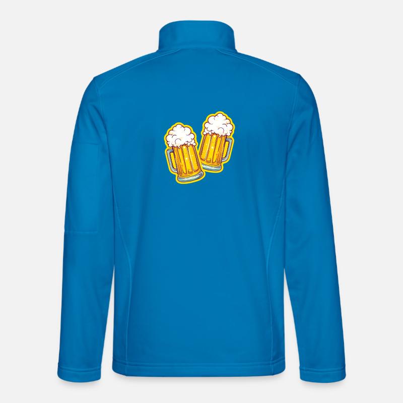Zwei Bierkrüge Anstoßen Bier - Unisex Softshelljacke - Lichtblau