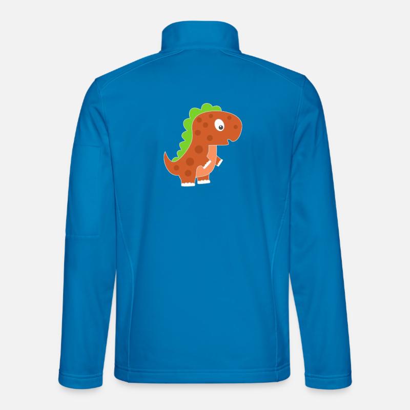 Verspielter Dinosaurier Cartoon - Unisex Softshelljacke - Lichtblau