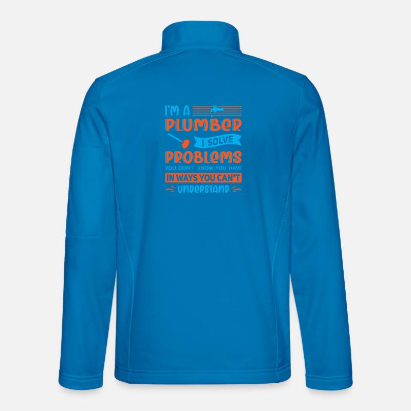 Heating Engineer Heating Construction Plumber Plumber - Unisex Softshell Jacket - light blue
