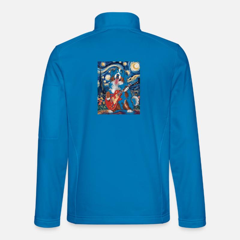 Hunde Starry Night Stil - Unisex Softshelljacke - Lichtblau