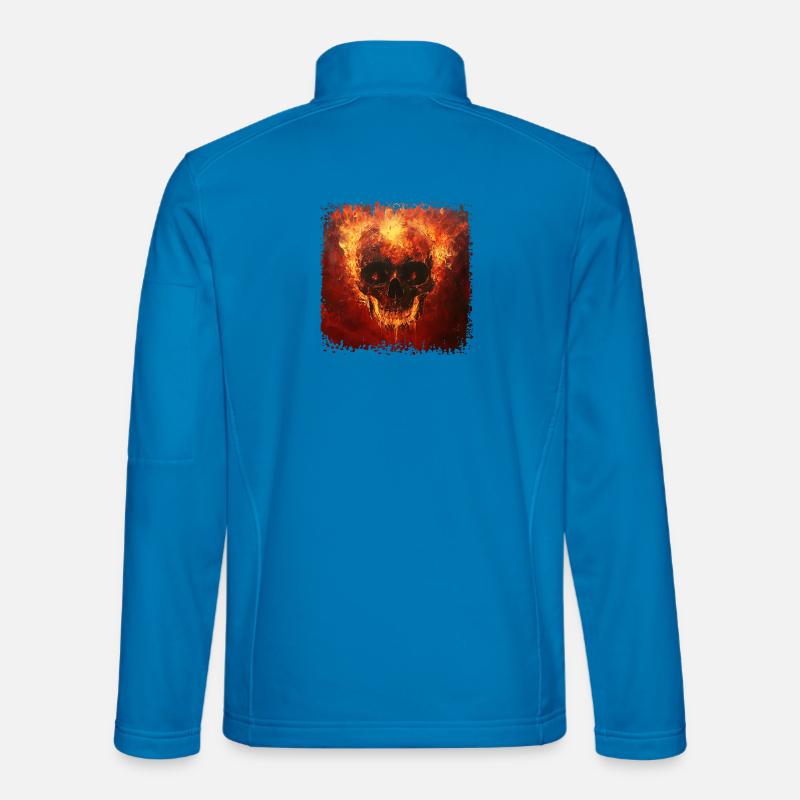 Fiery skull - Unisex Softshell Jacket - light blue