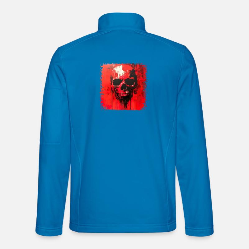 Dunkler Skull Kunstdruck - Unisex Softshelljacke - Lichtblau