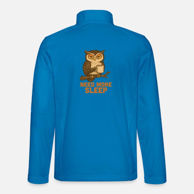Need More Sleep – Funny Owl - Unisex Softshell Jacket - light blue