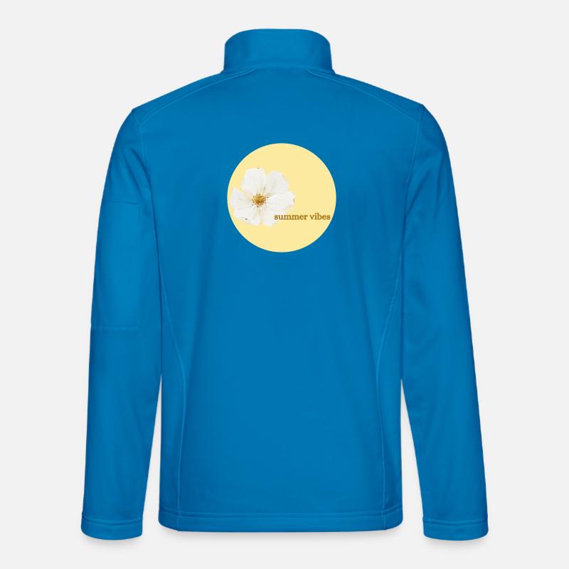 Sommer Vibes Blüten Design - Unisex Softshelljacke - Lichtblau