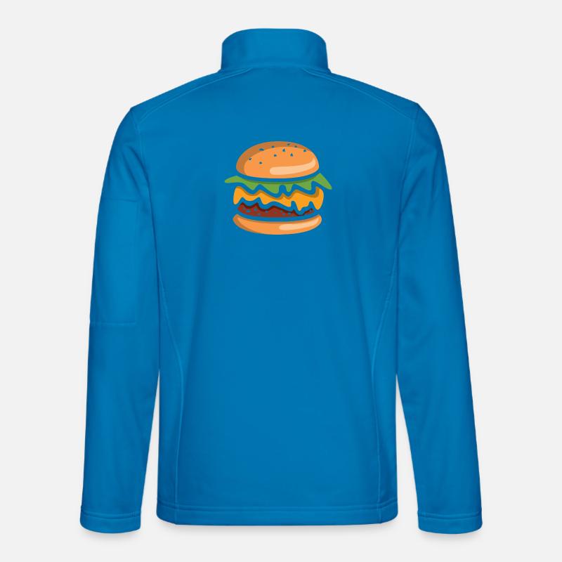 Comic Burger Cheeseburger - Unisex Softshell Jacket - light blue