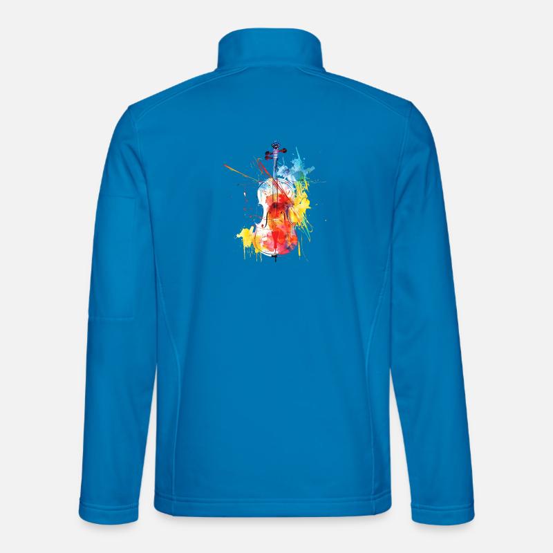 Colourful violin art - Unisex Softshell Jacket - light blue