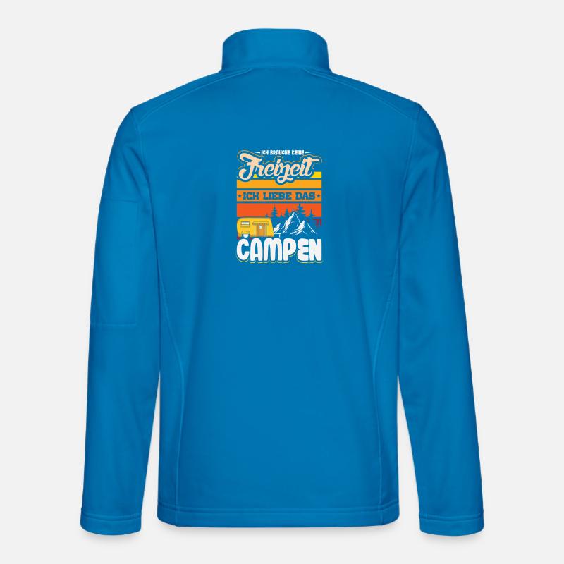Camper Camping Caravan Saying - Unisex Softshell Jacket - light blue