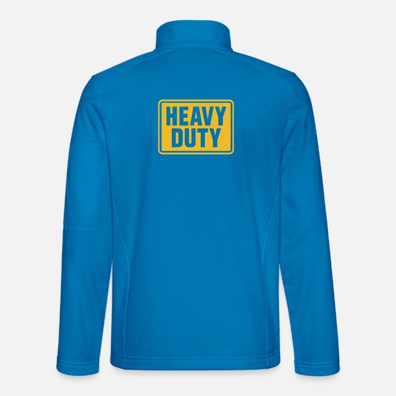 Heavy Duty Construction Warning Sign - Unisex Softshell Jacket - light blue