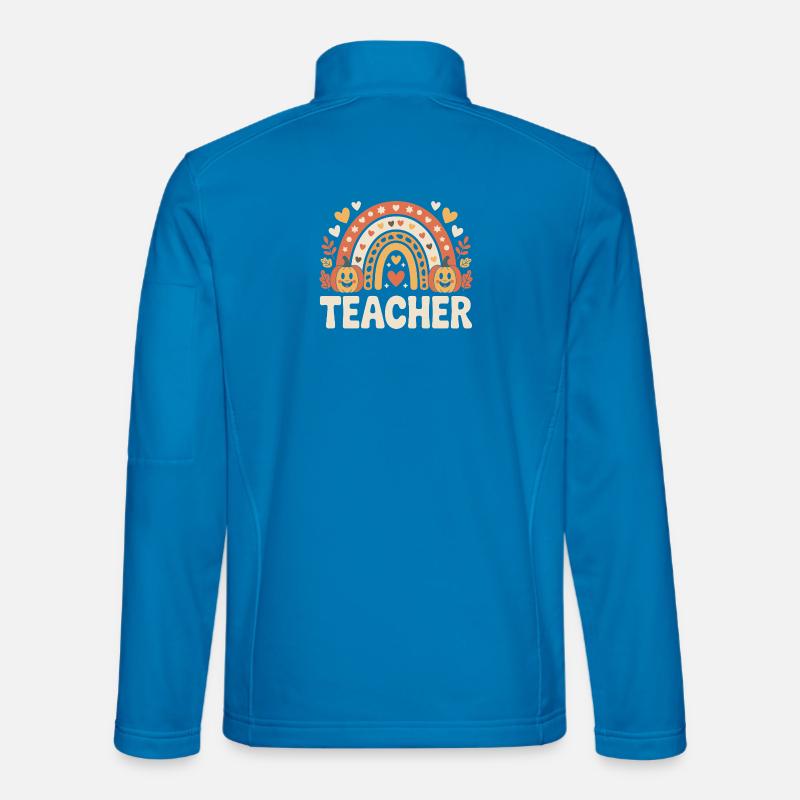 Autumnal Teacher Rainbow - Unisex Softshell Jacket - light blue