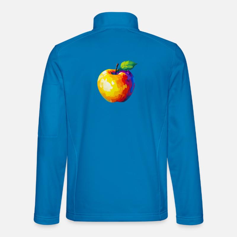 Farbenfroher Pixelapfel Unisex Softshelljacke