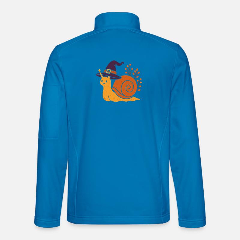 Cute Snail with Witch Hat - Unisex Softshell Jacket - light blue