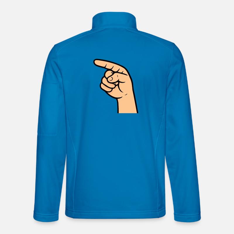 Hand Zeigefinger Comic - Unisex Softshelljacke - Lichtblau