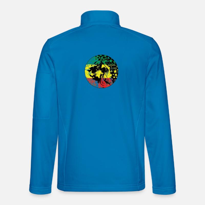 LionLiebe Rastas Reggae Design - Unisex Softshelljacke - Lichtblau